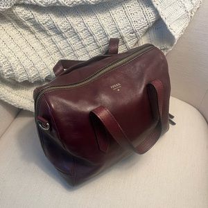 Burgundy/Brown Fossil Purse